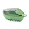 Dog Cleaning Supply Fillable Shower Gel Type Cats Dog Massage Bathing Brush, Style: Thick End (Green)