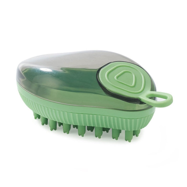 Dog Cleaning Supply Fillable Shower Gel Type Cats Dog Massage Bathing Brush, Style: Thick End (Green)
