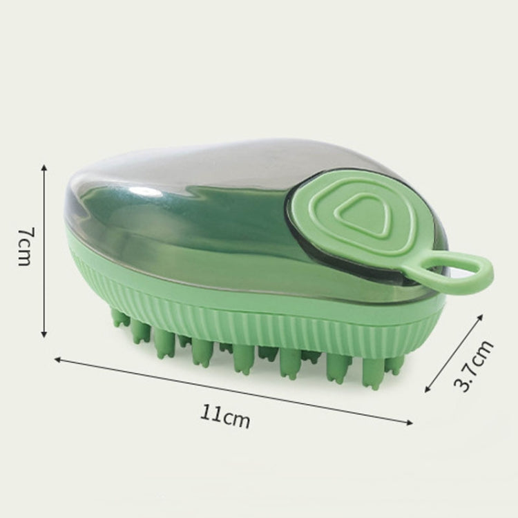 Dog Cleaning Supply Fillable Shower Gel Type Cats Dog Massage Bathing Brush, Style: Fine End (Green)