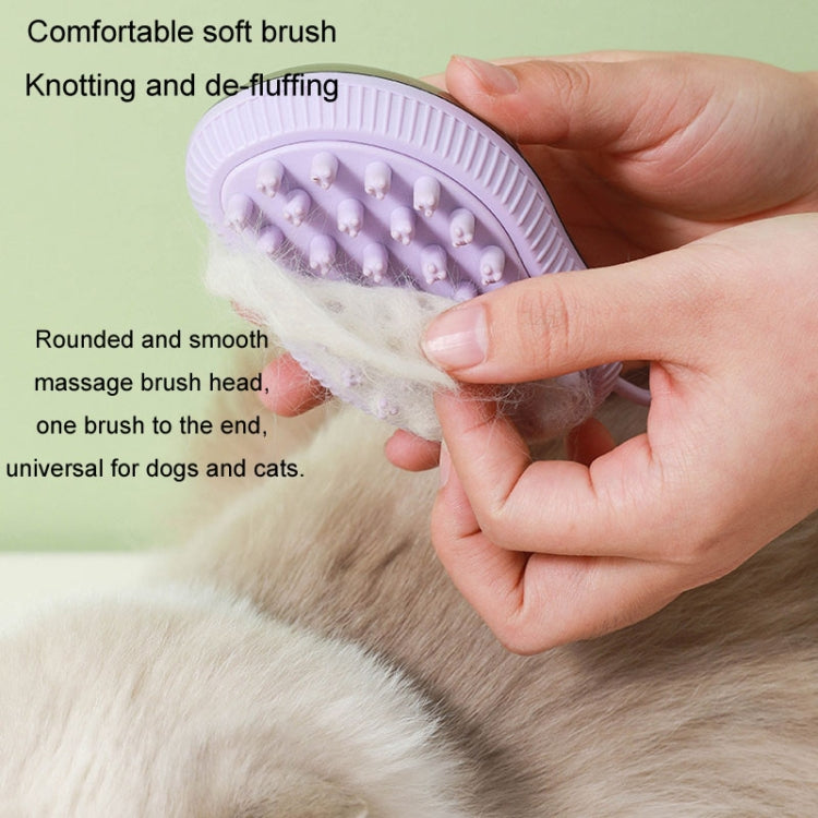 Dog Cleaning Supply Fillable Shower Gel Type Cats Dog Massage Bathing Brush, Style: Fine End (Purple)