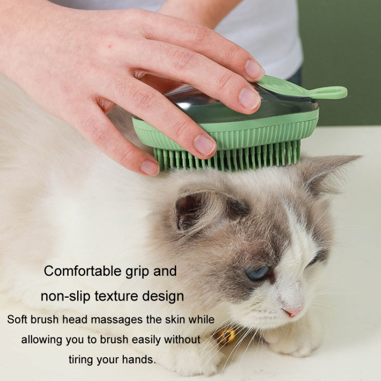 Dog Cleaning Supply Fillable Shower Gel Type Cats Dog Massage Bathing Brush, Style: Fine End (Green)