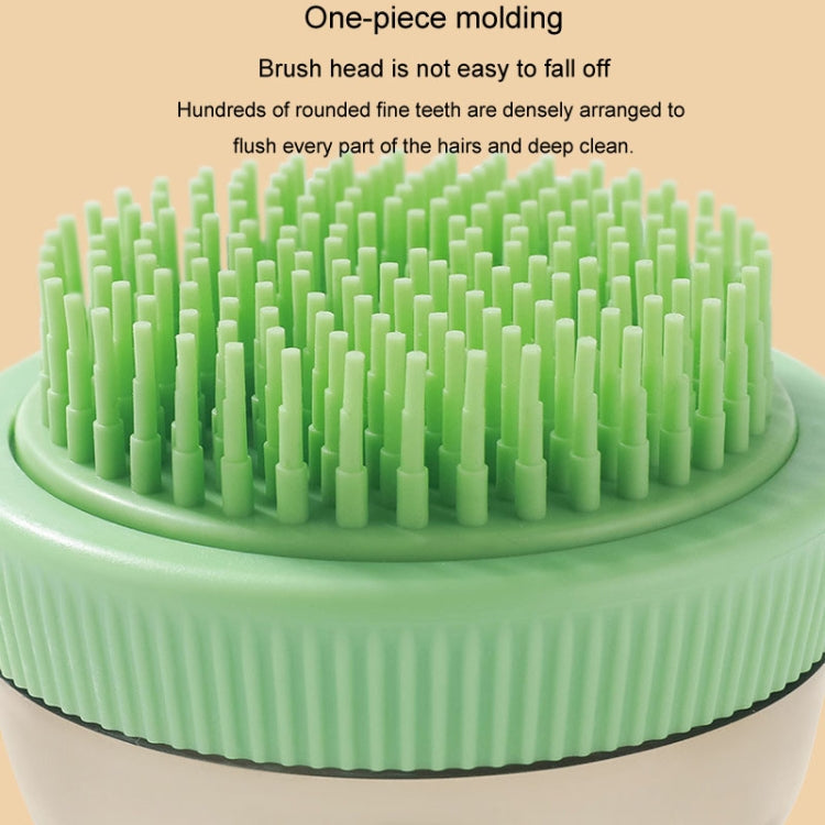 Pet Cleaning Supply Capsule Refillable Shower Gel Type Cats Dogs Bathing Massage Brush(Blue)