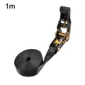 Motorcycle Ratchet Tensioner Cargo Bundling And Luggage Fixing Straps, Specification: Black 1m