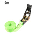Motorcycle Ratchet Tensioner Cargo Bundling And Luggage Fixing Straps, Specification: Fluorescent Green 1.5m