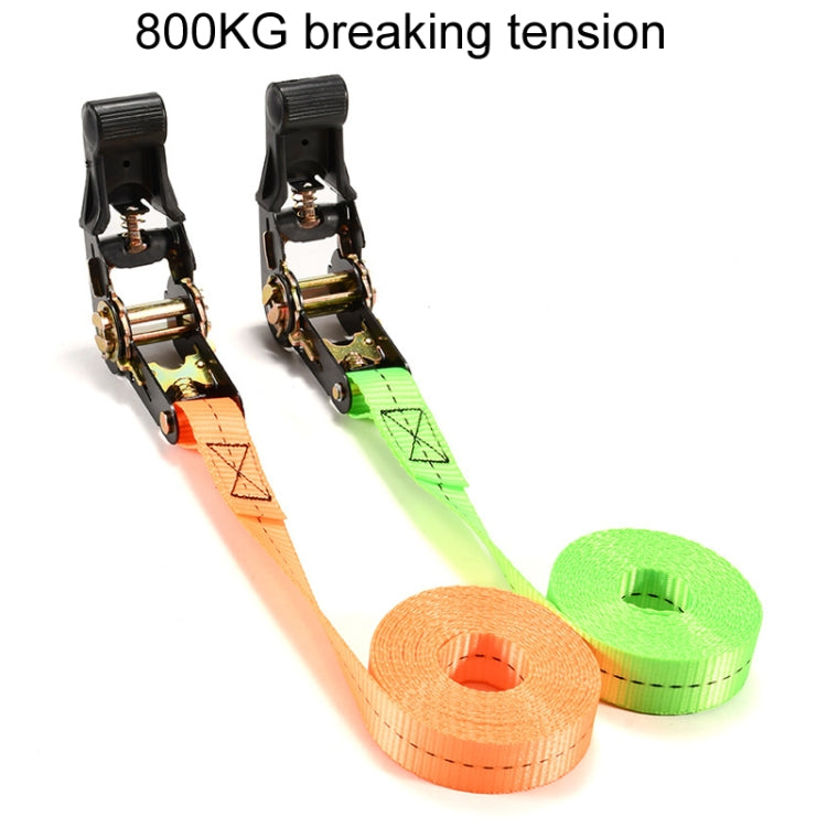 Motorcycle Ratchet Tensioner Cargo Bundling And Luggage Fixing Straps, Specification: Orange 5m