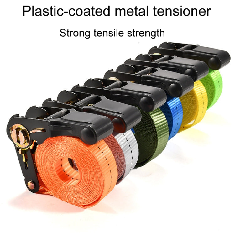 Motorcycle Ratchet Tensioner Cargo Bundling And Luggage Fixing Straps, Specification: Orange 5m