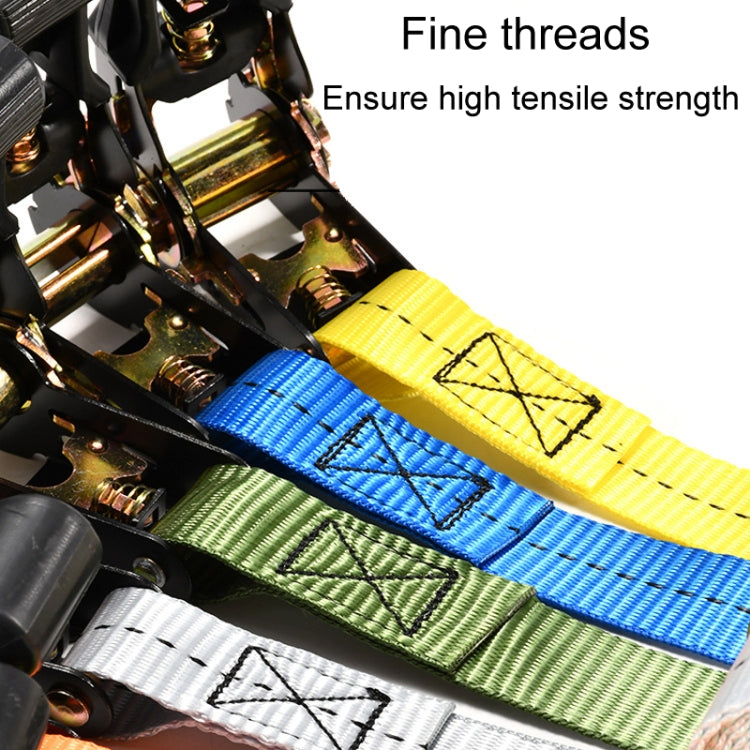 Motorcycle Ratchet Tensioner Cargo Bundling And Luggage Fixing Straps, Specification: Orange 5m