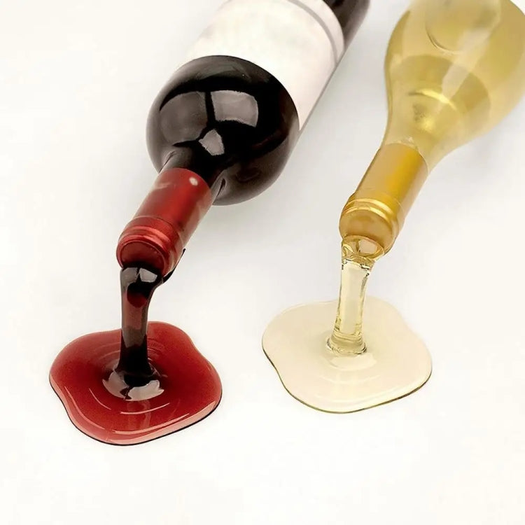 Spilled Wine Bottle Rack Display Cabinet Wine Holder(Black)