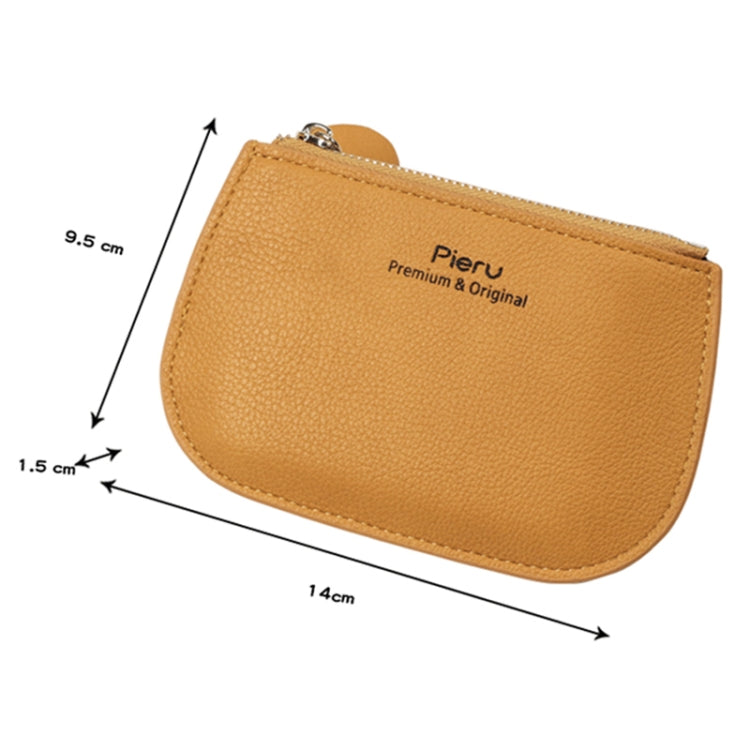Leisure Ultra-thin Ladies Coin Purse Zippered Mini Wallet(Black)