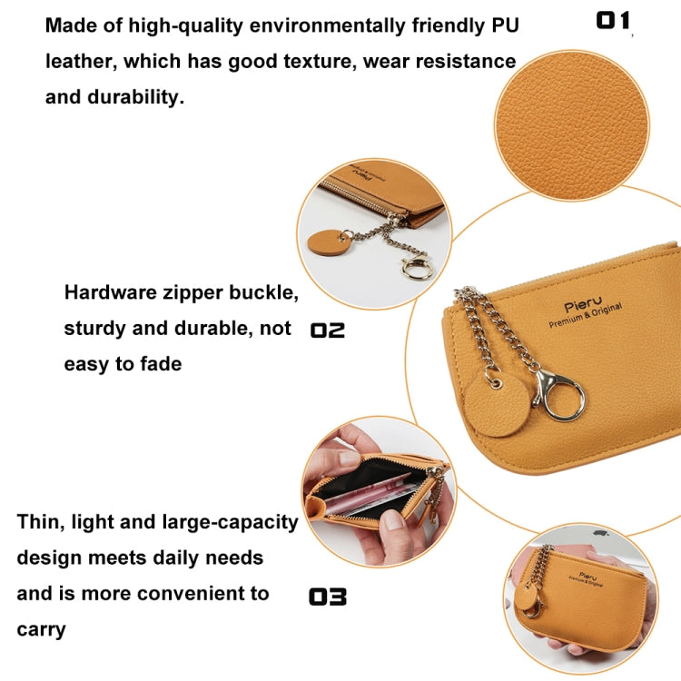 Leisure Ultra-thin Ladies Coin Purse Zippered Mini Wallet(Light Purple)