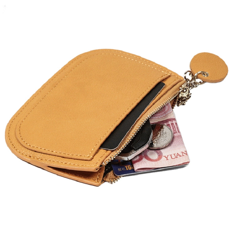 Leisure Ultra-thin Ladies Coin Purse Zippered Mini Wallet(Black)