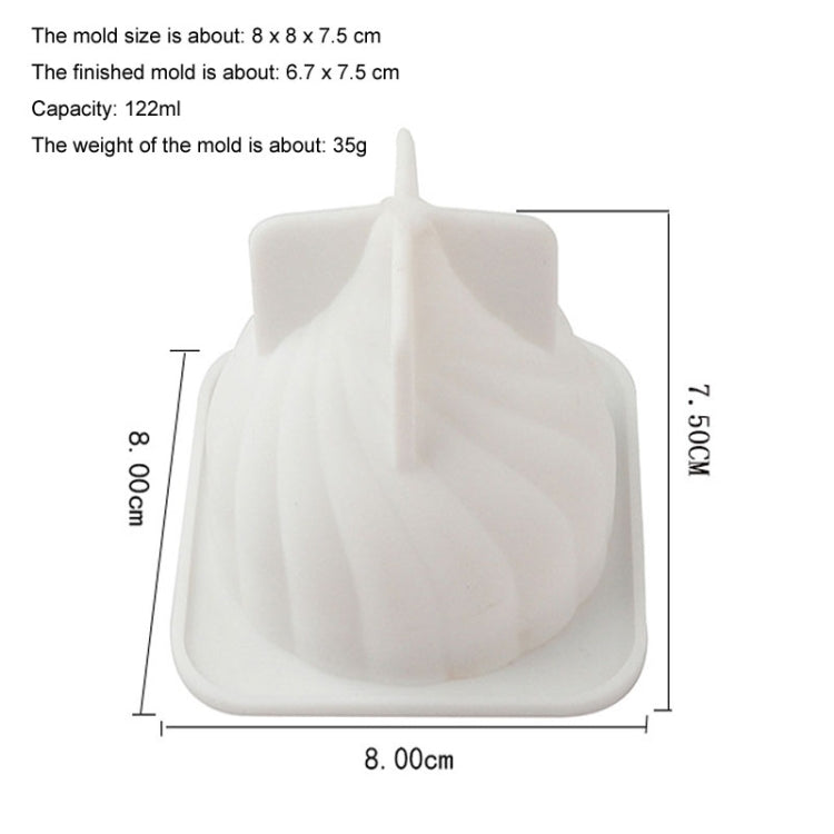 GT-105 Single Swirl Mousse Cake Mold Chocolate Baking French Dessert Onion Shape Silicone Mold