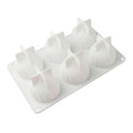 GT-106 6 Cavity Swirl Mousse Cake Mold Chocolate Baking French Dessert Onion Shape Silicone Mold