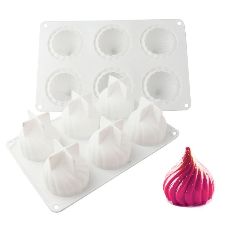 GT-9 15 Cavity Swirl Mousse Cake Mold Chocolate Baking French Dessert Onion Shape Silicone Mold