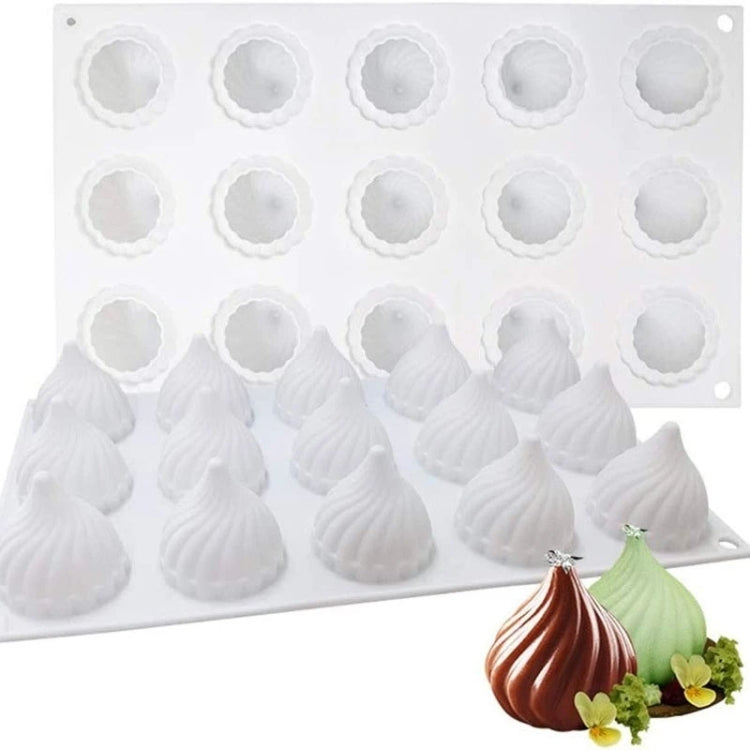 GT-105 Single Swirl Mousse Cake Mold Chocolate Baking French Dessert Onion Shape Silicone Mold