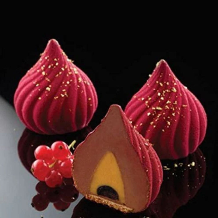 GT-9 15 Cavity Swirl Mousse Cake Mold Chocolate Baking French Dessert Onion Shape Silicone Mold