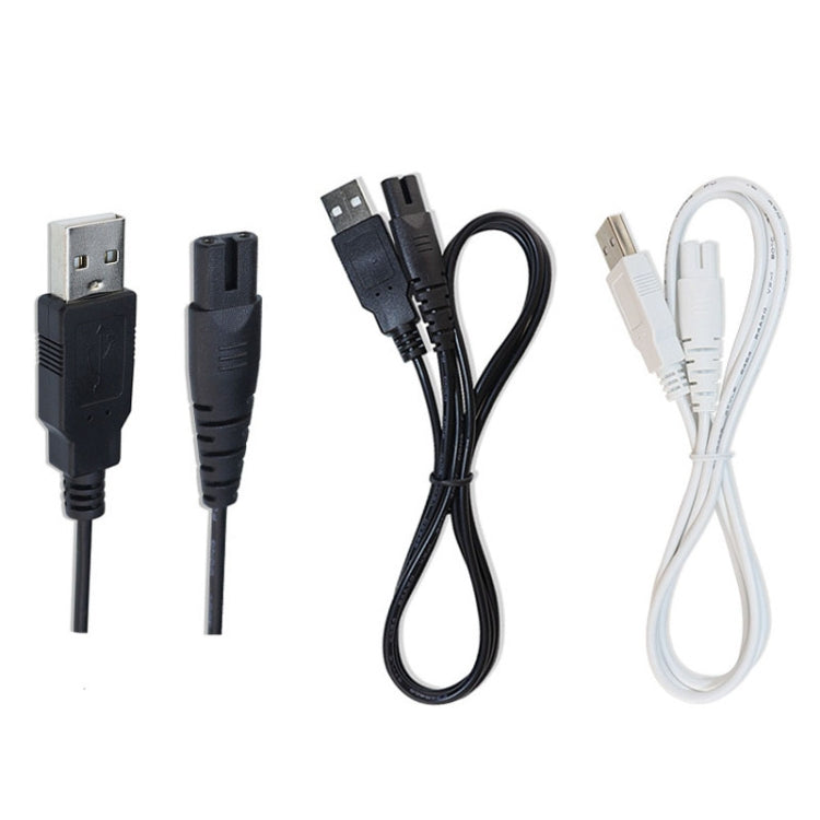 1.25m For Shaver / Water Refill Device USB TTo 8-Figure Tail Charging Cable Power Cord(White)