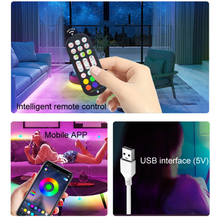 24-Key 2.4G Smart Colorful Running Water LED Light Strip Controller(White)