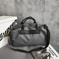 Large Capacity Portable Fitness Sports Handbag Leisure Travel Bag with Shoe Compartment(Grey)