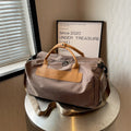 Large Capacity Portable Fitness Sports Handbag Leisure Travel Bag with Shoe Compartment(Khaki)