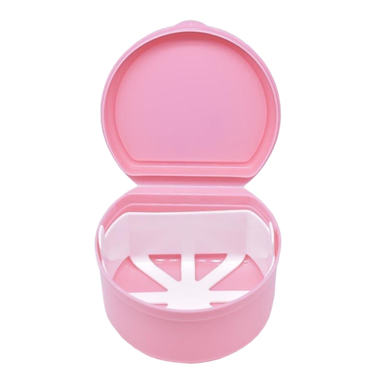 Braces Soaking Storage And Cleaning Box Portable Dental Reservation Case(Pink)