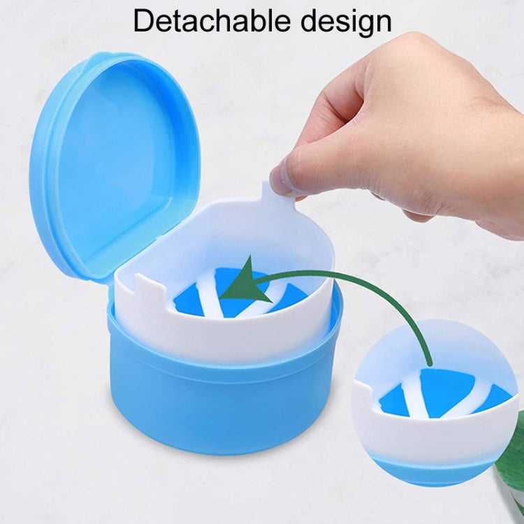 Braces Soaking Storage And Cleaning Box Portable Dental Reservation Case(Pink)