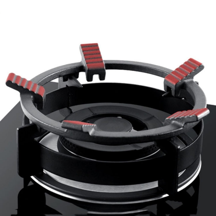 Gas Stove Anti-Slip Rack Cast Iron Anti-Slip Wok Support Ring(Black)