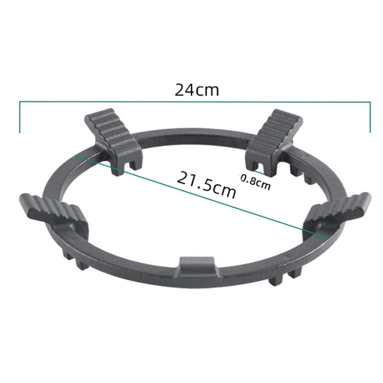 Gas Stove Anti-Slip Rack Cast Iron Anti-Slip Wok Support Ring(Black)