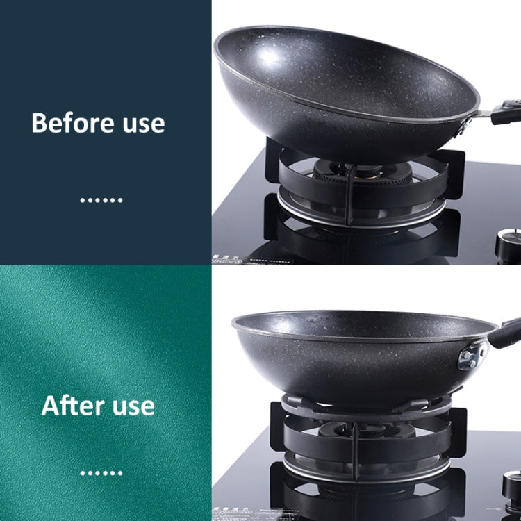 Gas Stove Anti-Slip Rack Cast Iron Anti-Slip Wok Support Ring(Black)