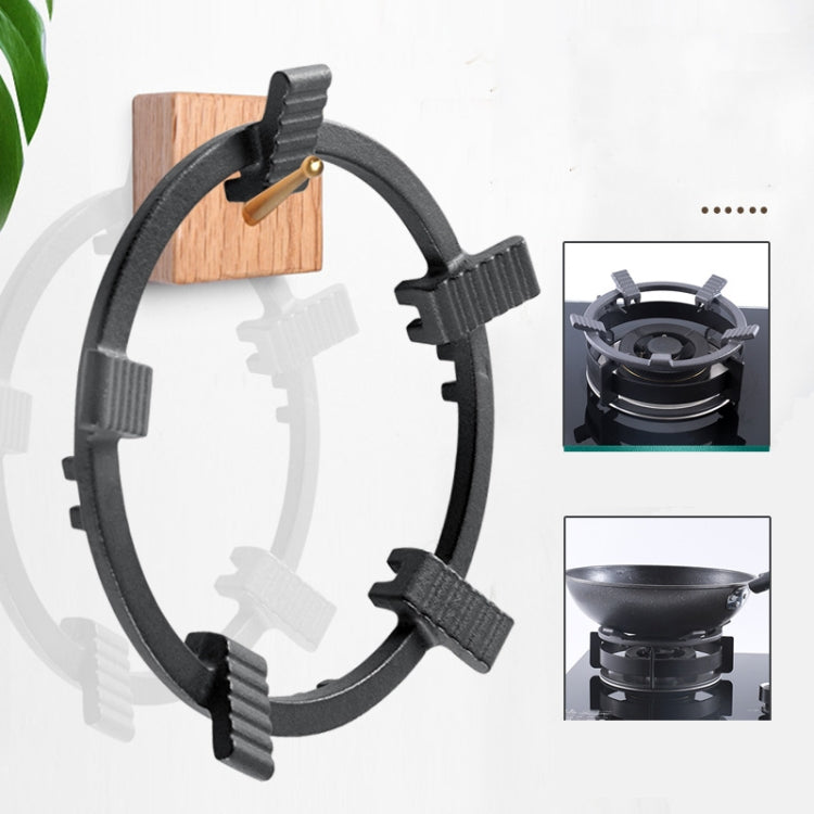 Gas Stove Anti-Slip Rack Cast Iron Anti-Slip Wok Support Ring(Black)