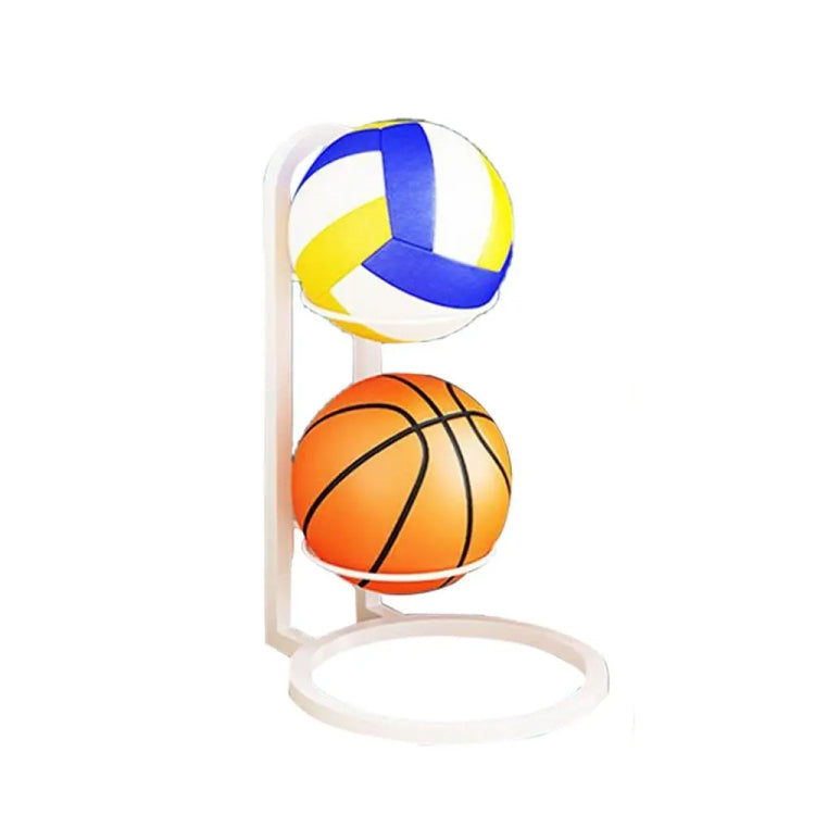 Basketball Storage Rack Volleyball Stand Holder, Spec: 2 Layers White