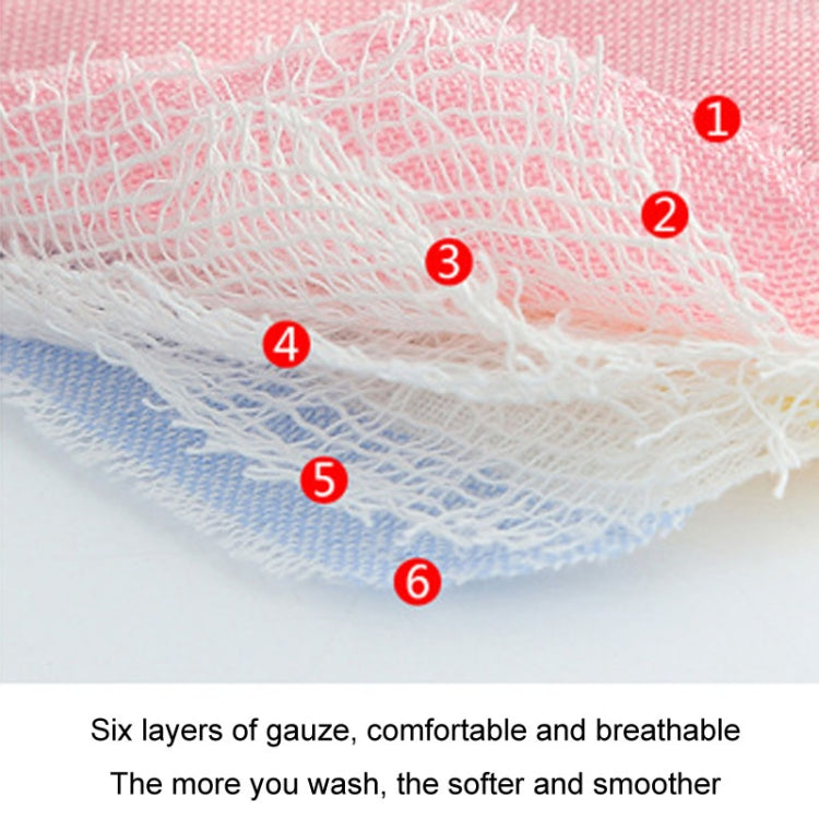 2pcs Dual Sided Newborn Baby Petal Waterproof Bib Six Layers Gauze Cotton Plum Bib, Style: Random Pattern