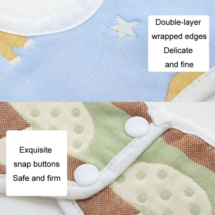 2pcs Dual Sided Newborn Baby Petal Waterproof Bib Six Layers Gauze Cotton Plum Bib, Style: Random Pattern