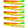 6.6cm 5pcs /Pack HENGJIA SO175 Two Color Split Fork Soft Bait Freshwater Fishing Salmon Lures(Color 3)
