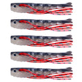 6.6cm 5pcs /Pack HENGJIA SO175 Two Color Split Fork Soft Bait Freshwater Fishing Salmon Lures(Color 4)