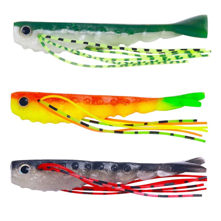 6.6cm 5pcs /Pack HENGJIA SO175 Two Color Split Fork Soft Bait Freshwater Fishing Salmon Lures(Color 3)