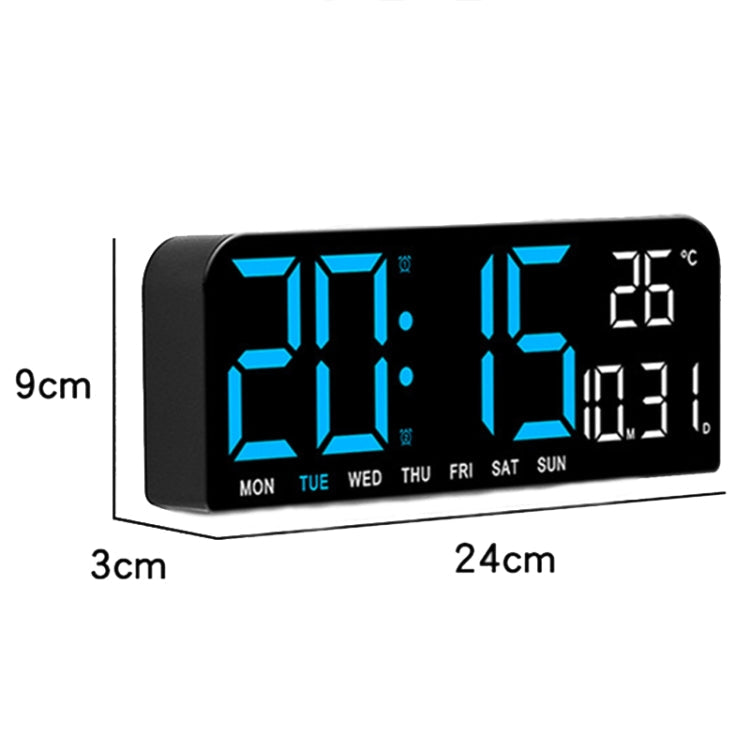 LED Screen Digital Display Desktop Alarm Clock Multifunctional Decoration Wall Clock(Orange)