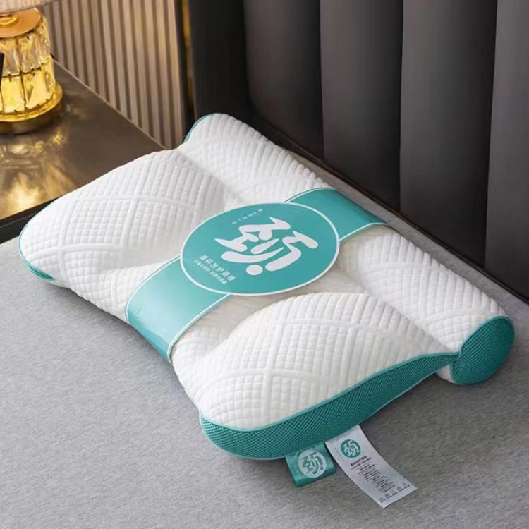 Cervical  Repair Traction Contour Pillow Help Relieve Neck and Shoulder Pain, Size: 710g Medium(Sky Blue)