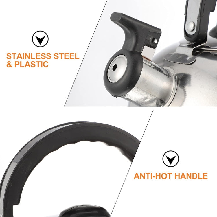 Thickened Stainless Steel Hemispherical Whistle Induction Cooker Gas Stove Kettle, Capacity: 2L Gold
