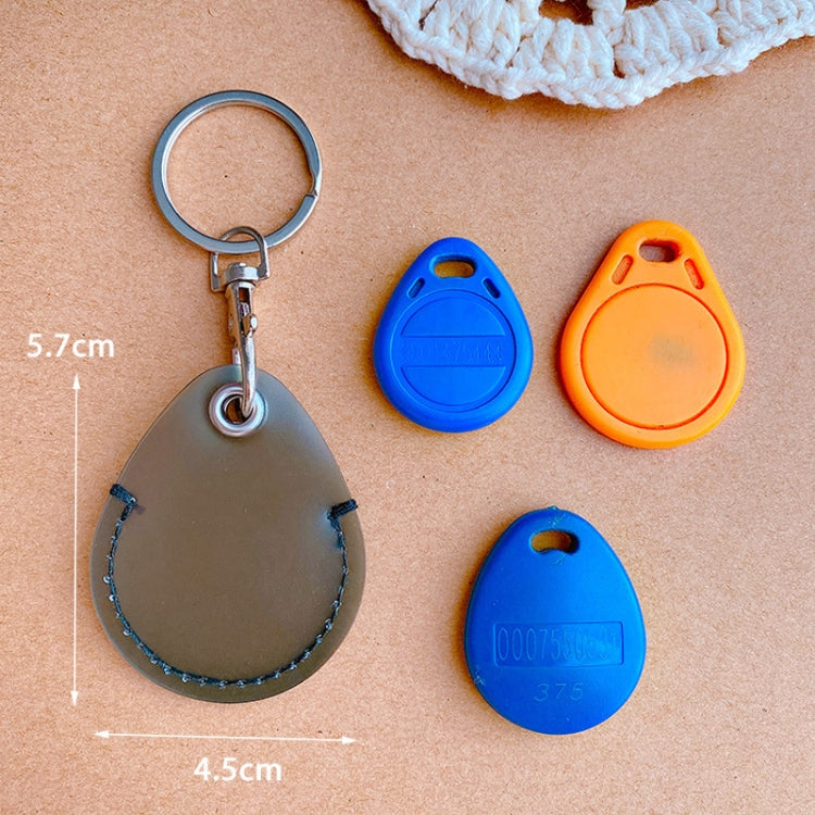Access Control Elevator Card Holder Proximity Card Protector Keychain With Pull Ring, Style: Water Drop White