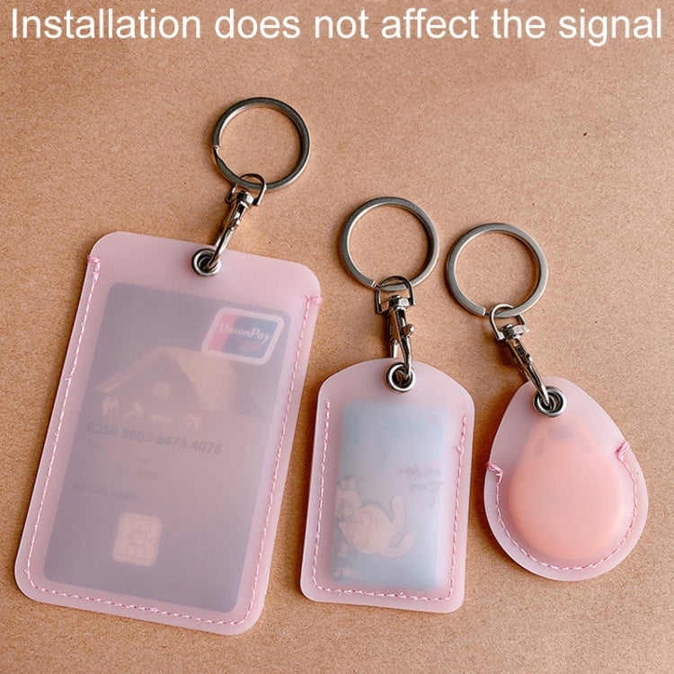 Access Control Elevator Card Holder Proximity Card Protector Keychain With Pull Ring, Style: Water Drop White