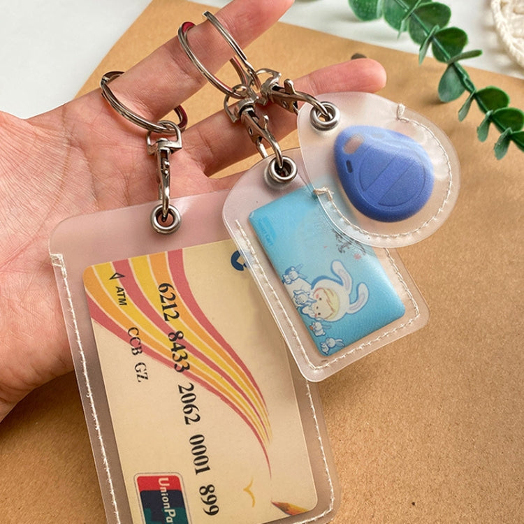 Access Control Elevator Card Holder Proximity Card Protector Keychain With Pull Ring, Style: Water Drop White