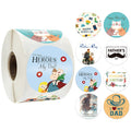 1.5 Inch  500pcs /Roll Happy Fathers Day Stickers For Box And Gifts Wrapping Decoration(Style Two)