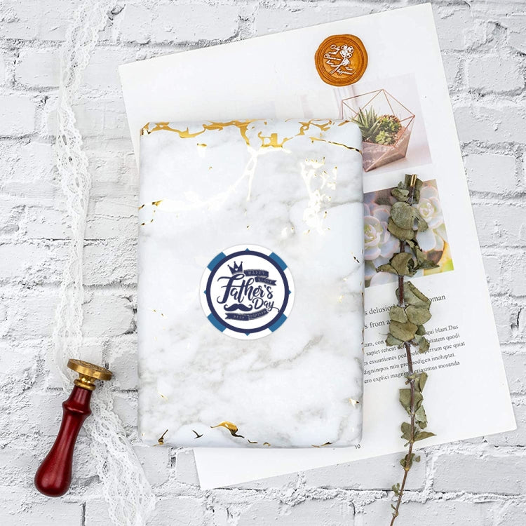 1.5 Inch  500pcs /Roll Happy Fathers Day Stickers For Box And Gifts Wrapping Decoration(Style Three)