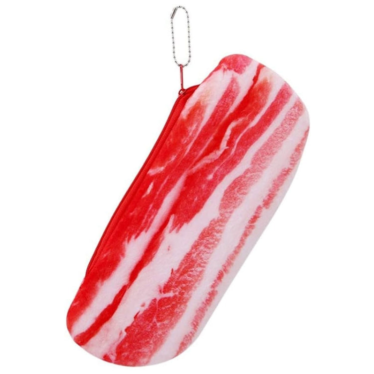 3D Simulation Ingredients Vegetable Plush Pencil Pouch Large Pen Case Student Stationery, Style: Pork