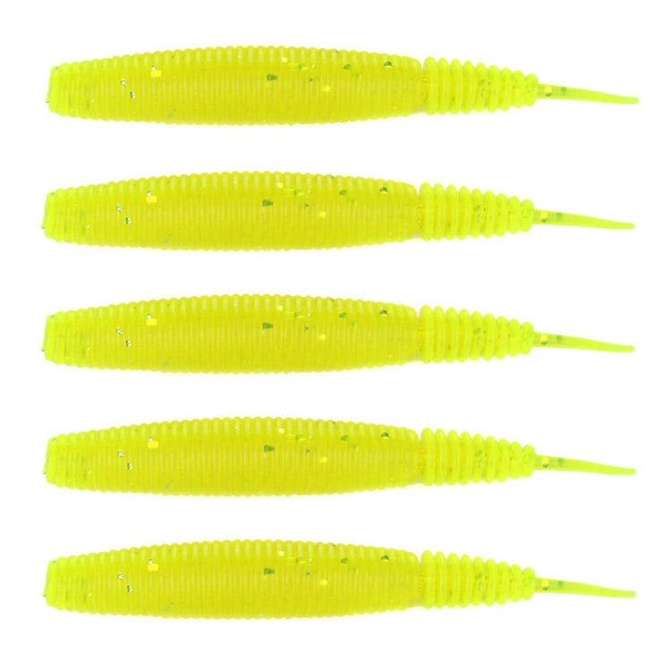 5pcs /Pack HENGJIA SO109 Spaghetti Worm Soft Bait Spiral Fishing Dummy Lures, Size: 10cm 7g(Color 2)