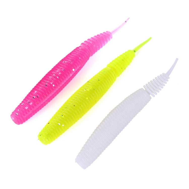 5pcs /Pack HENGJIA SO109 Spaghetti Worm Soft Bait Spiral Fishing Dummy Lures, Size: 10cm 7g(Color 3)