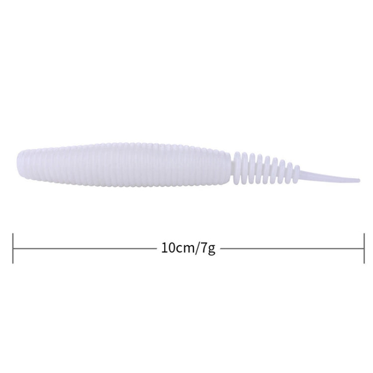5pcs /Pack HENGJIA SO109 Spaghetti Worm Soft Bait Spiral Fishing Dummy Lures, Size: 10cm 7g(Color 3)