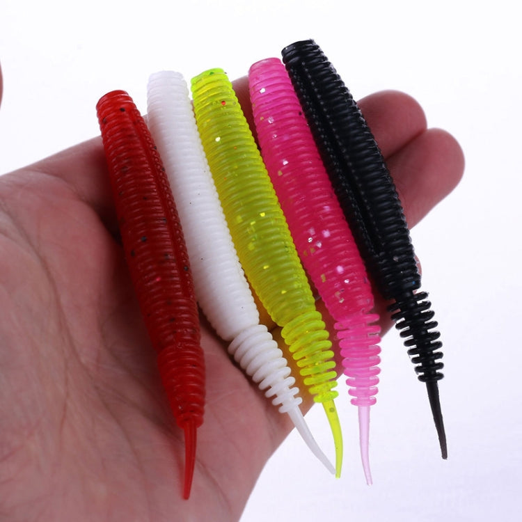 5pcs /Pack HENGJIA SO109 Spaghetti Worm Soft Bait Spiral Fishing Dummy Lures, Size: 10cm 7g(Color 1)