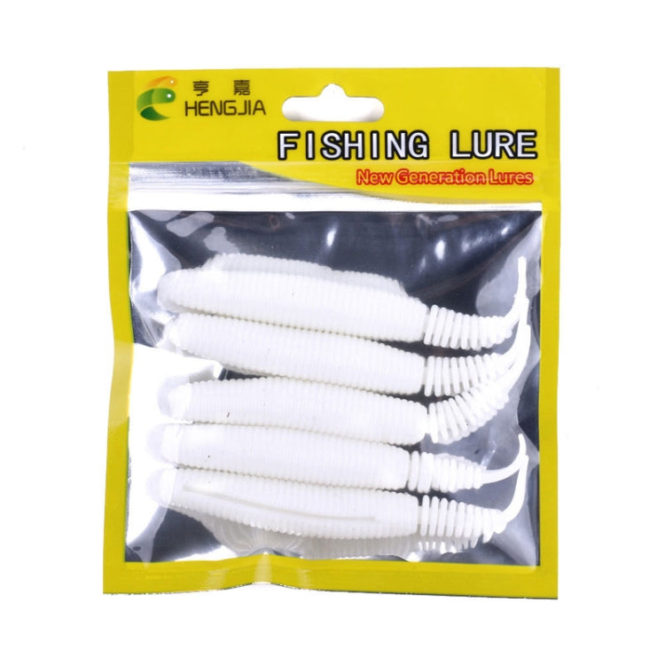 5pcs /Pack HENGJIA SO109 Spaghetti Worm Soft Bait Spiral Fishing Dummy Lures, Size: 10cm 7g(Color 3)